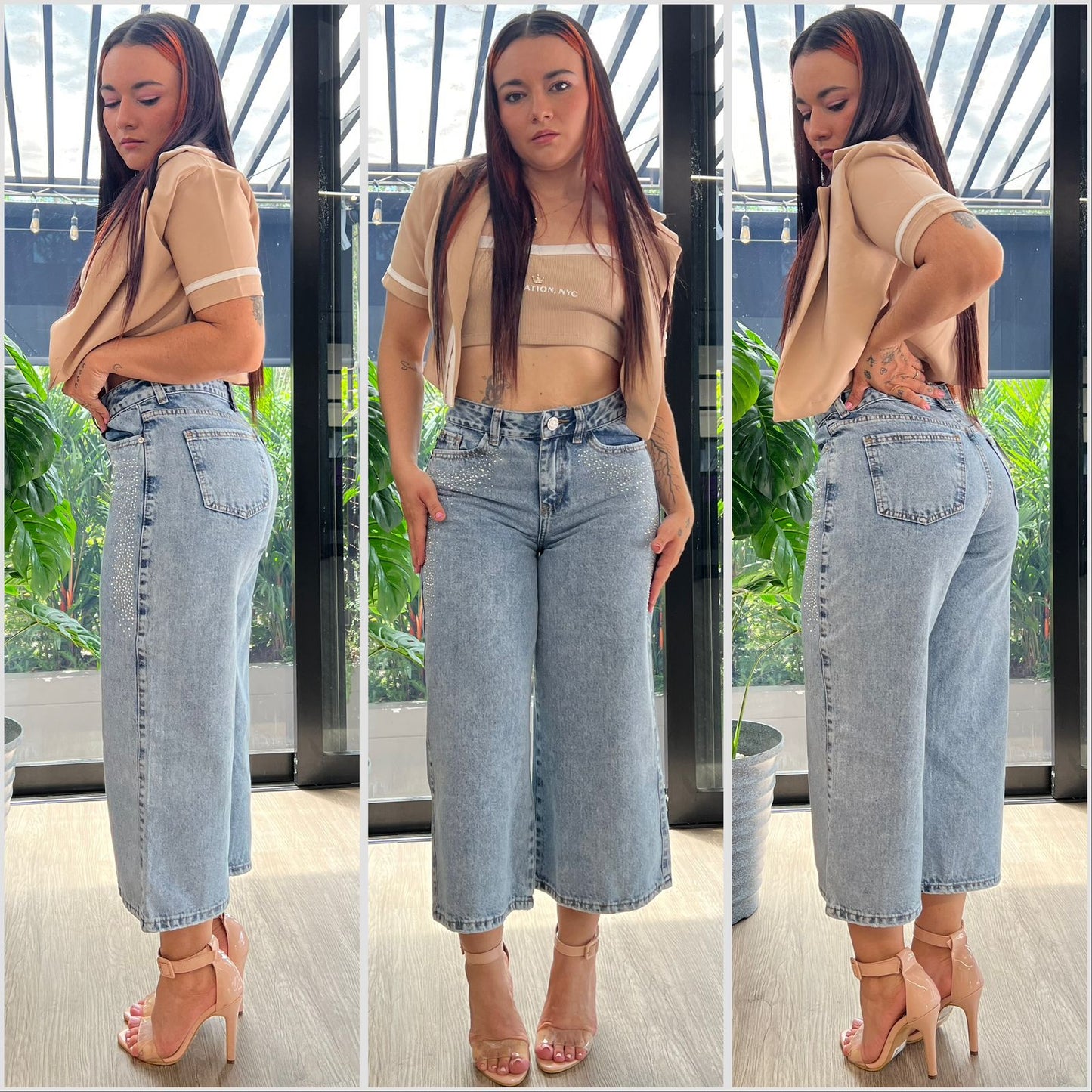 CULOTTE AZUL FROSS CON BRILLOS