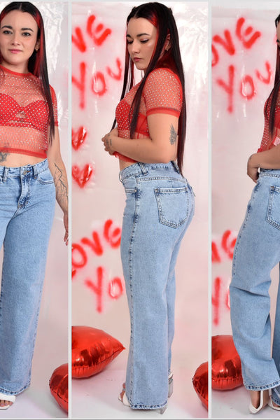 WIDE LEG BOTA RECTA AMERICANO MEDIO